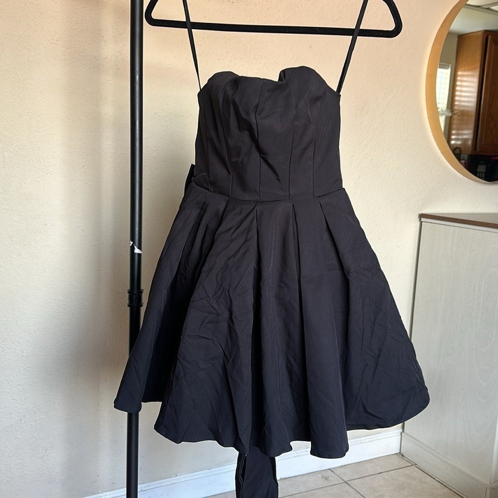 House of CB Emmanuela Strapless Bow mini Dress NWOT size M A-C $285 - Picture 11 of 13